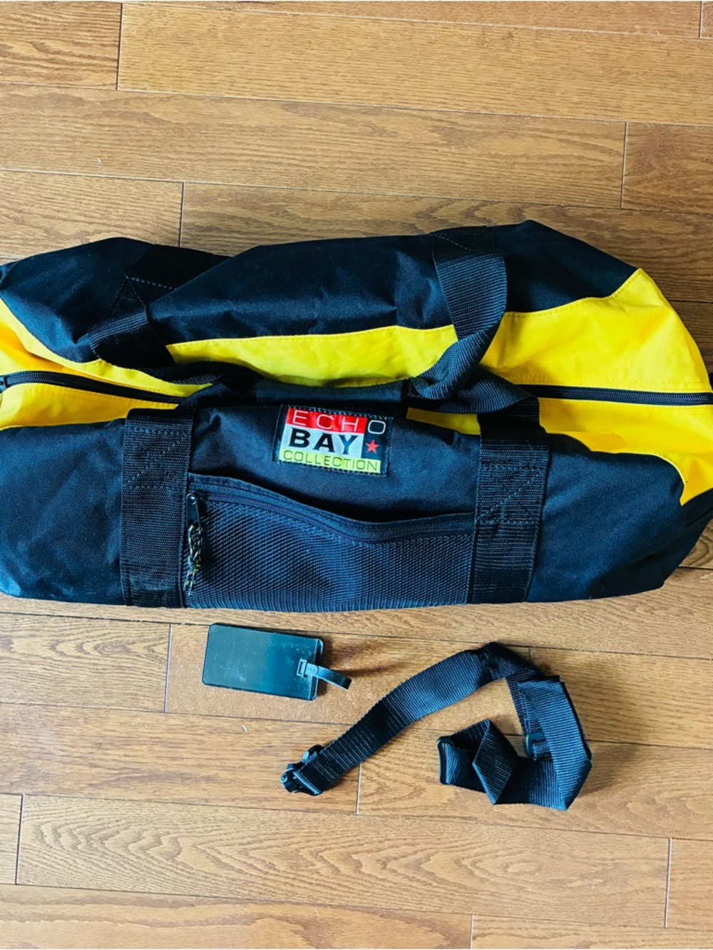 Echo Bay Collection Black and Yellow Duffel Bag